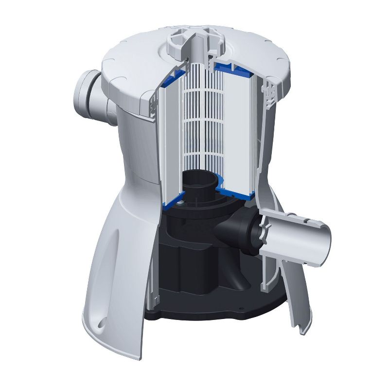 Summer Waves P53RX0330 330 Gallon Cartridge Filter Pump System with GCFI Plug, I Filter, Hose Clamps, and Hoses for Above Ground Swimming Pool