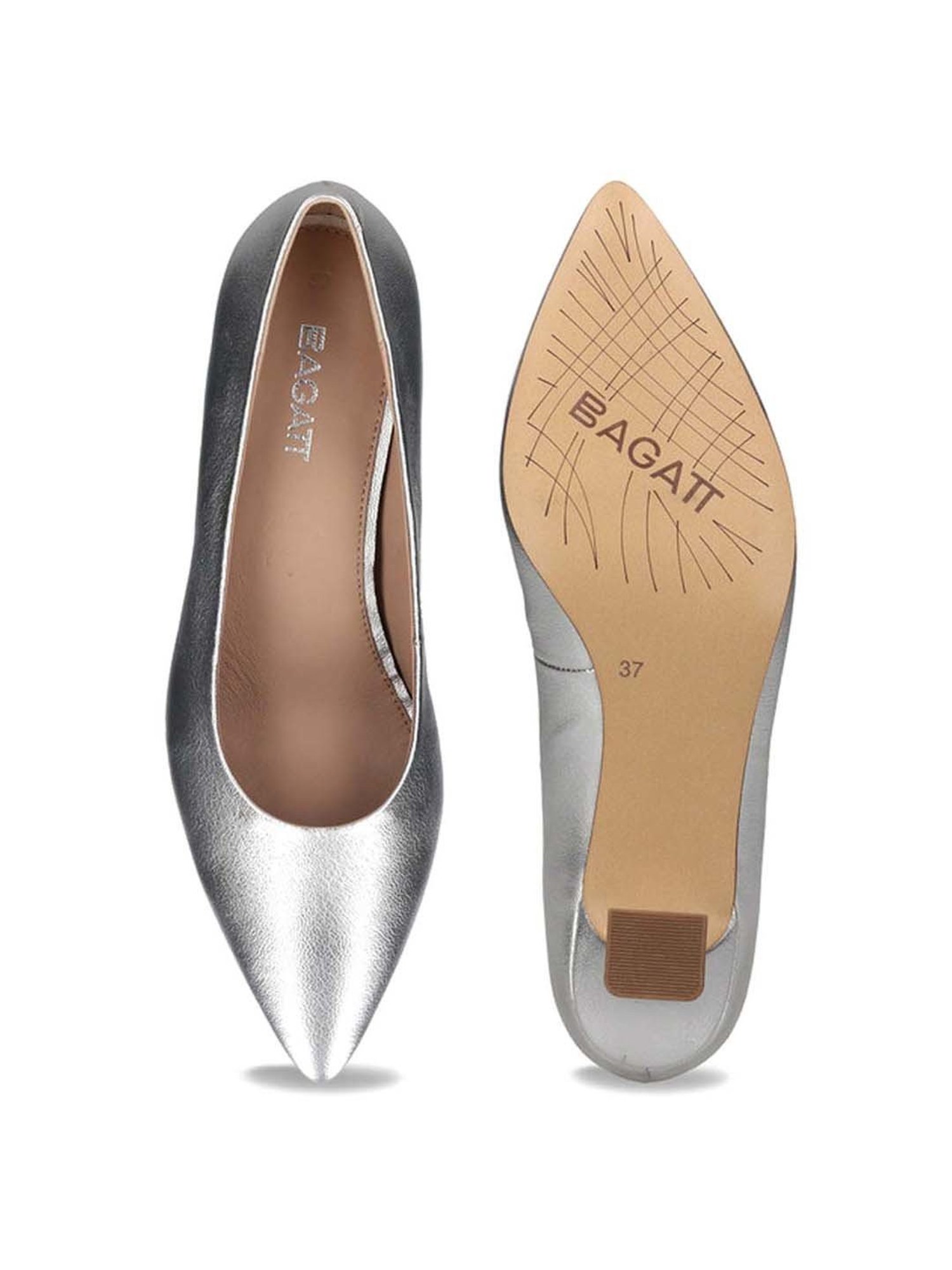 BAGATT Women's Varese Silver Casual Pumps