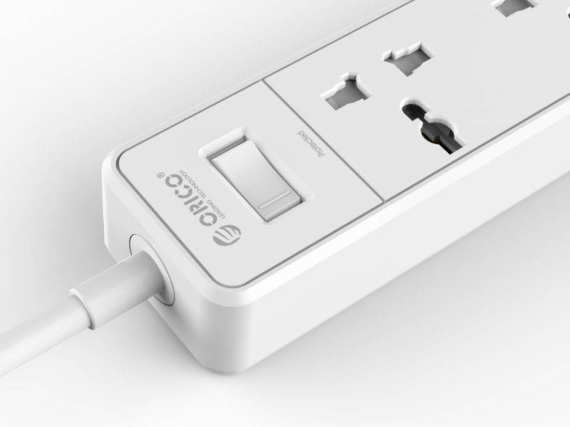 ORICO 4 Outlet Power Strip with Surge Protector, 4 USB Intelligence Charging Ports ( Max 5V2.4A) for iPhone 7/ 7Puls/6S/6S P/5SE/iPad/LG/Samsung/HTC