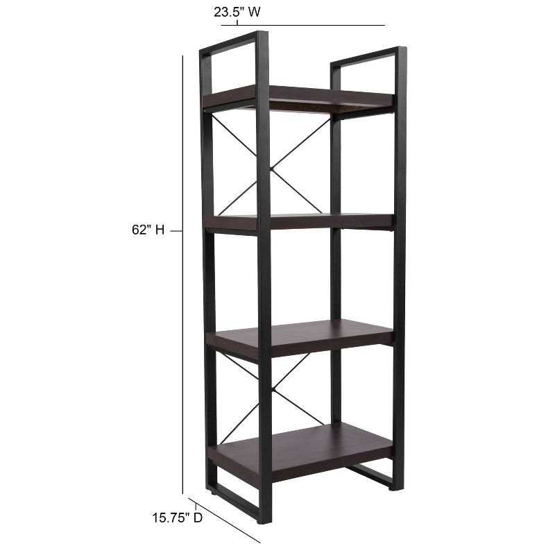 62" Thompson Bookshelf Gray - Riverstone Furniture