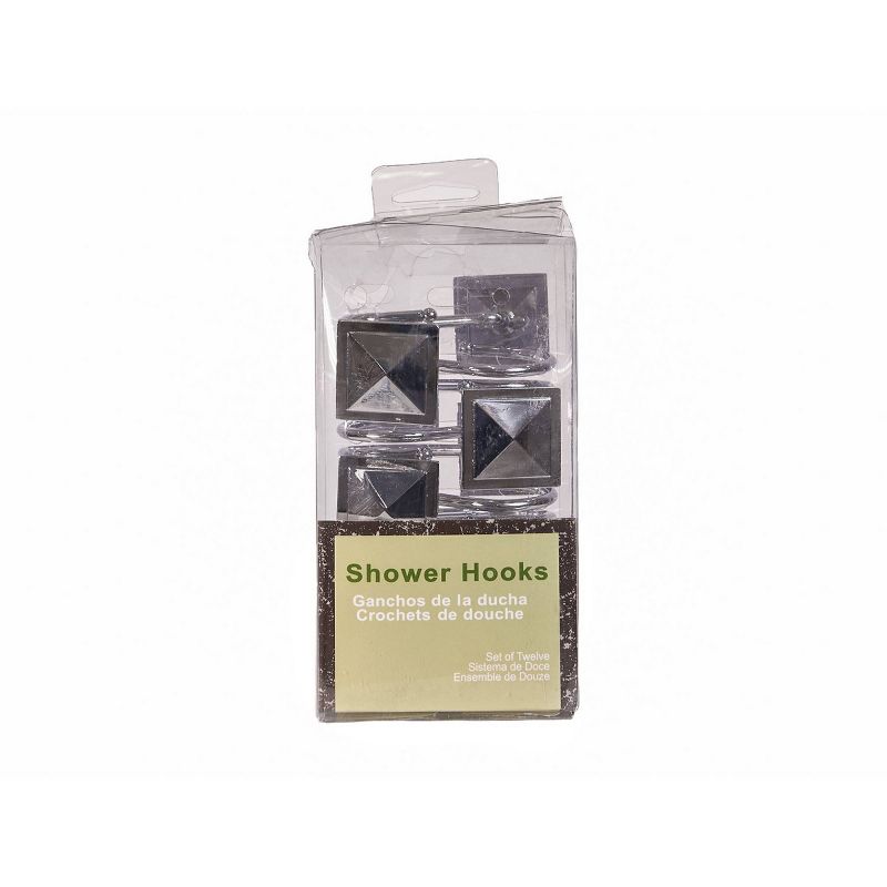 Shower Curtain Hooks Elegant Home Fashion Light Silver