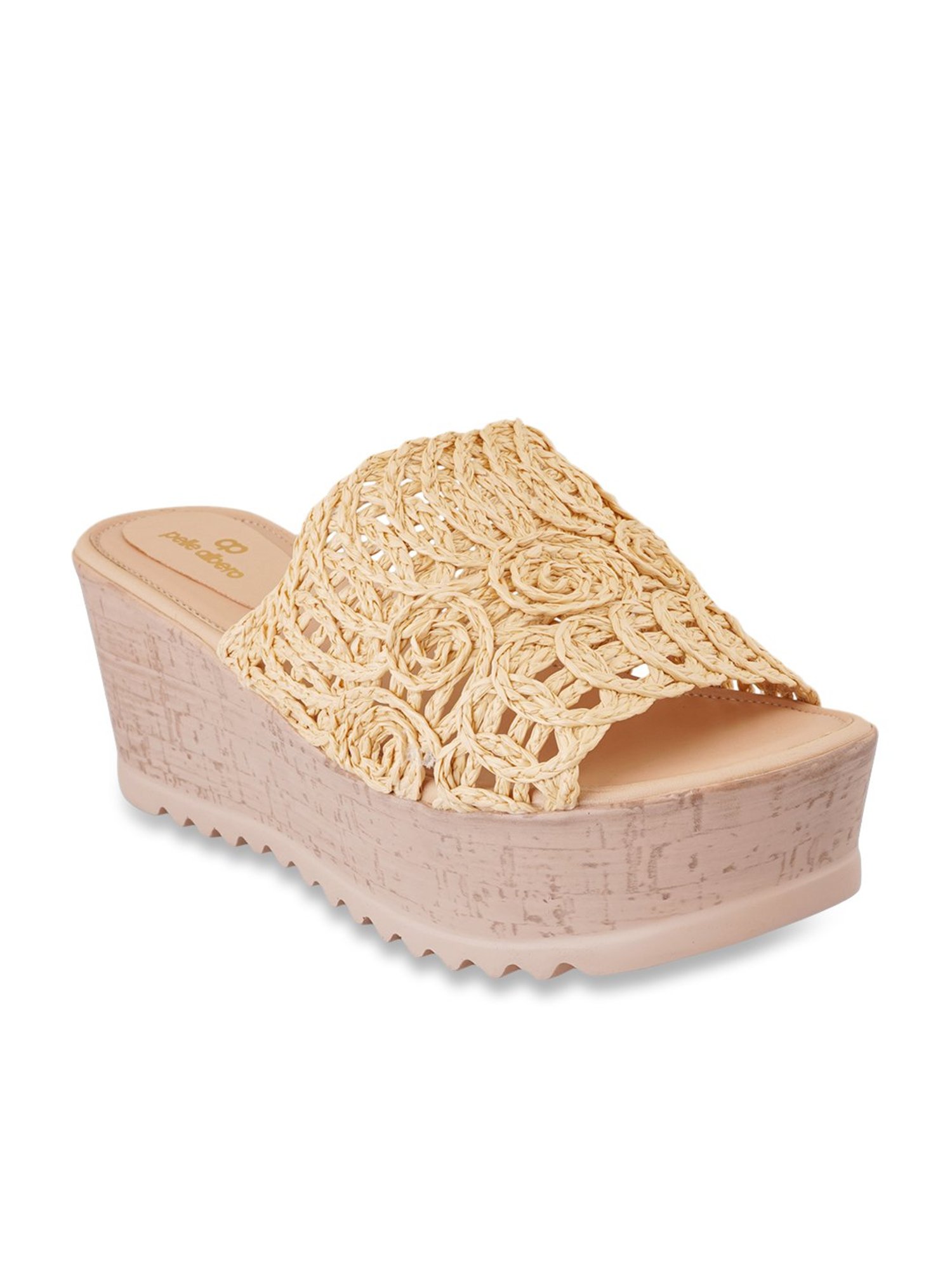 Pelle Albero Women's Beige Casual Wedges