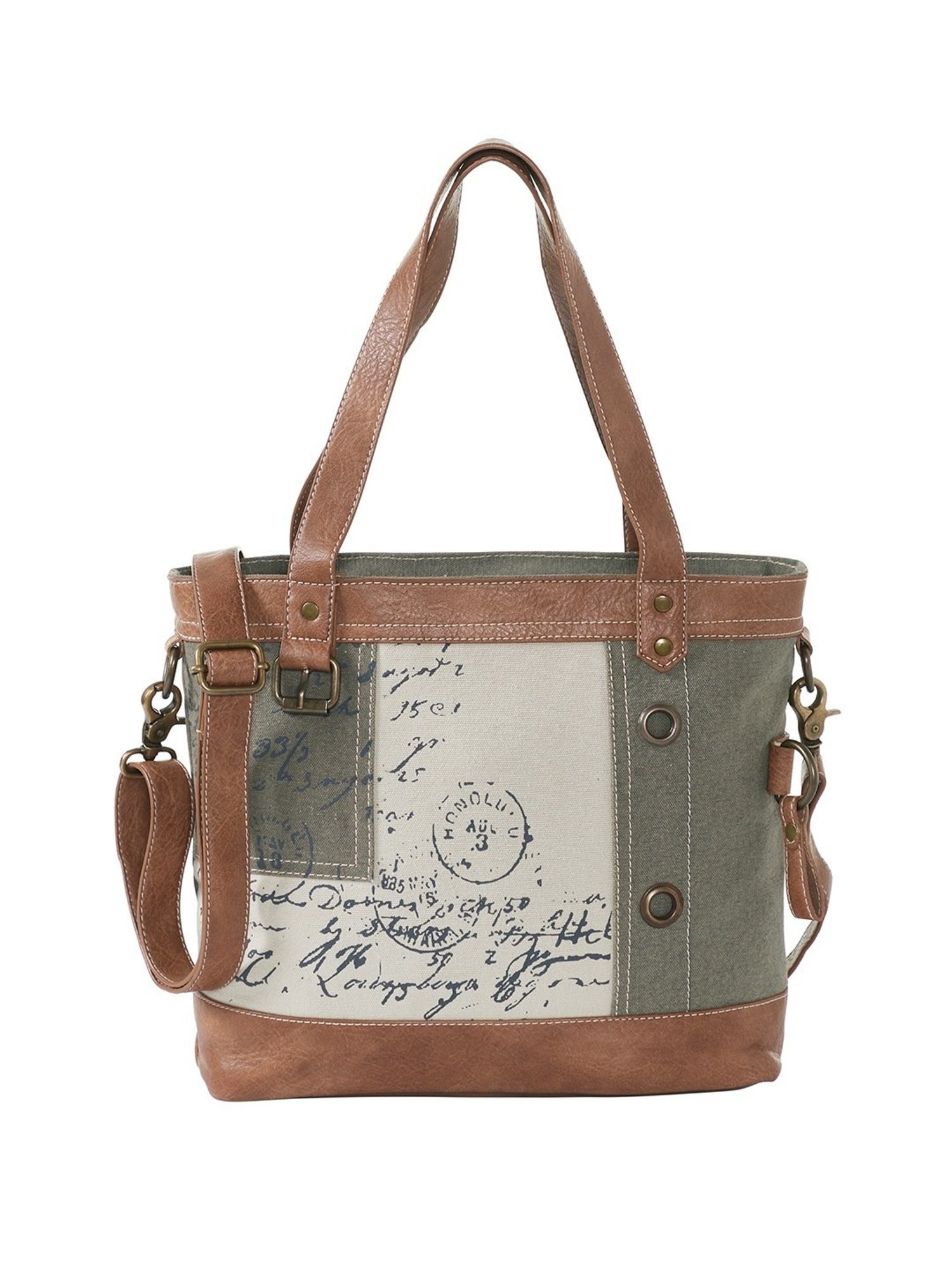 Mona B Grey Medium Tote Bag