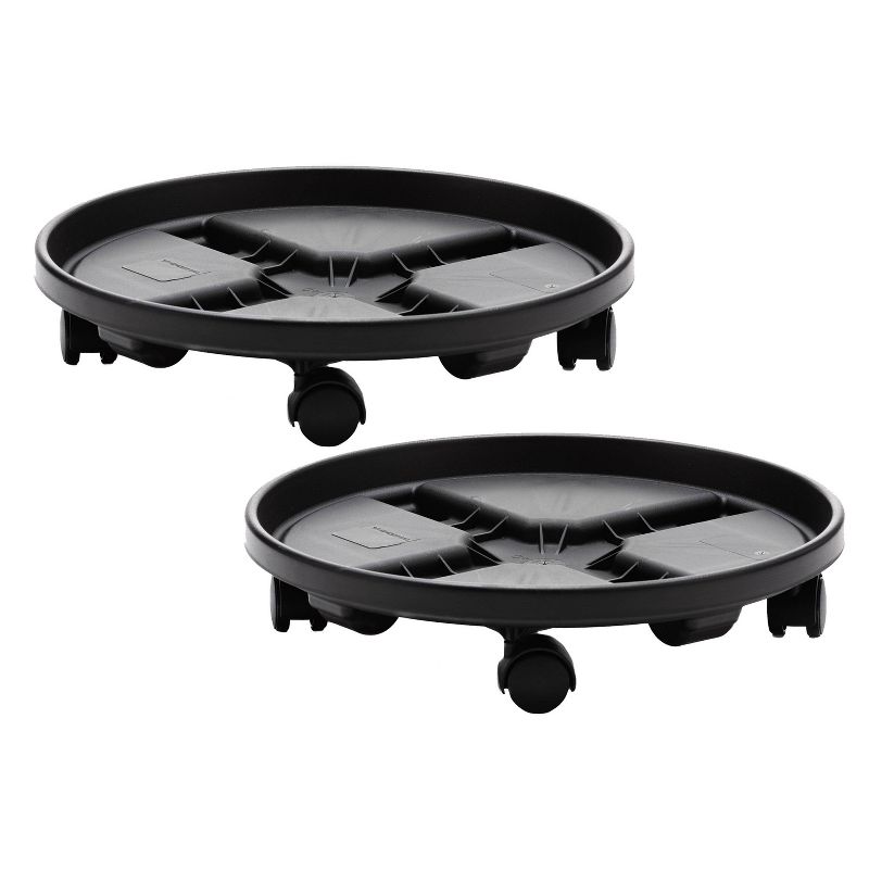 3.5" x 16" Indoor/Outdoor Planter Saucer Black - Bloem