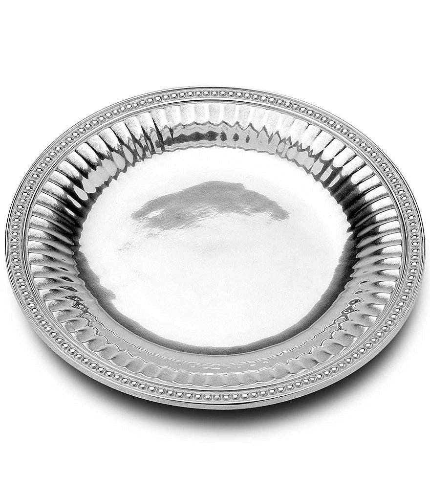 Wilton Armetale Flutes & Pearls Round Serving Tray