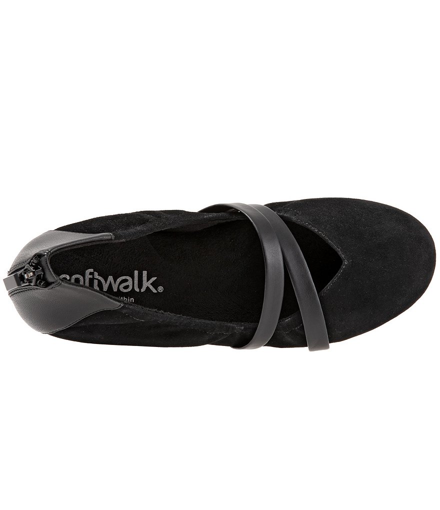 SoftWalk Sierra Suede Mary Jane Ballerina Slip Ons