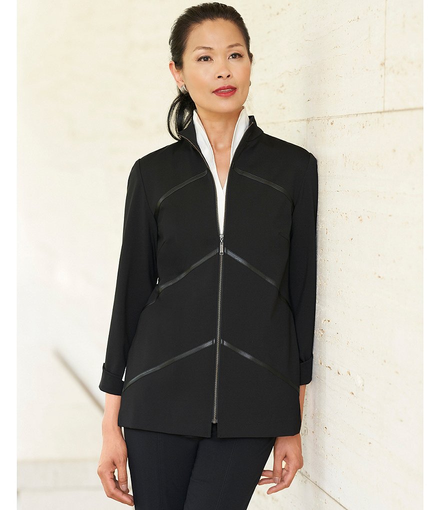 Misook Sleeveless Stand Collar Neck Washable Blouse