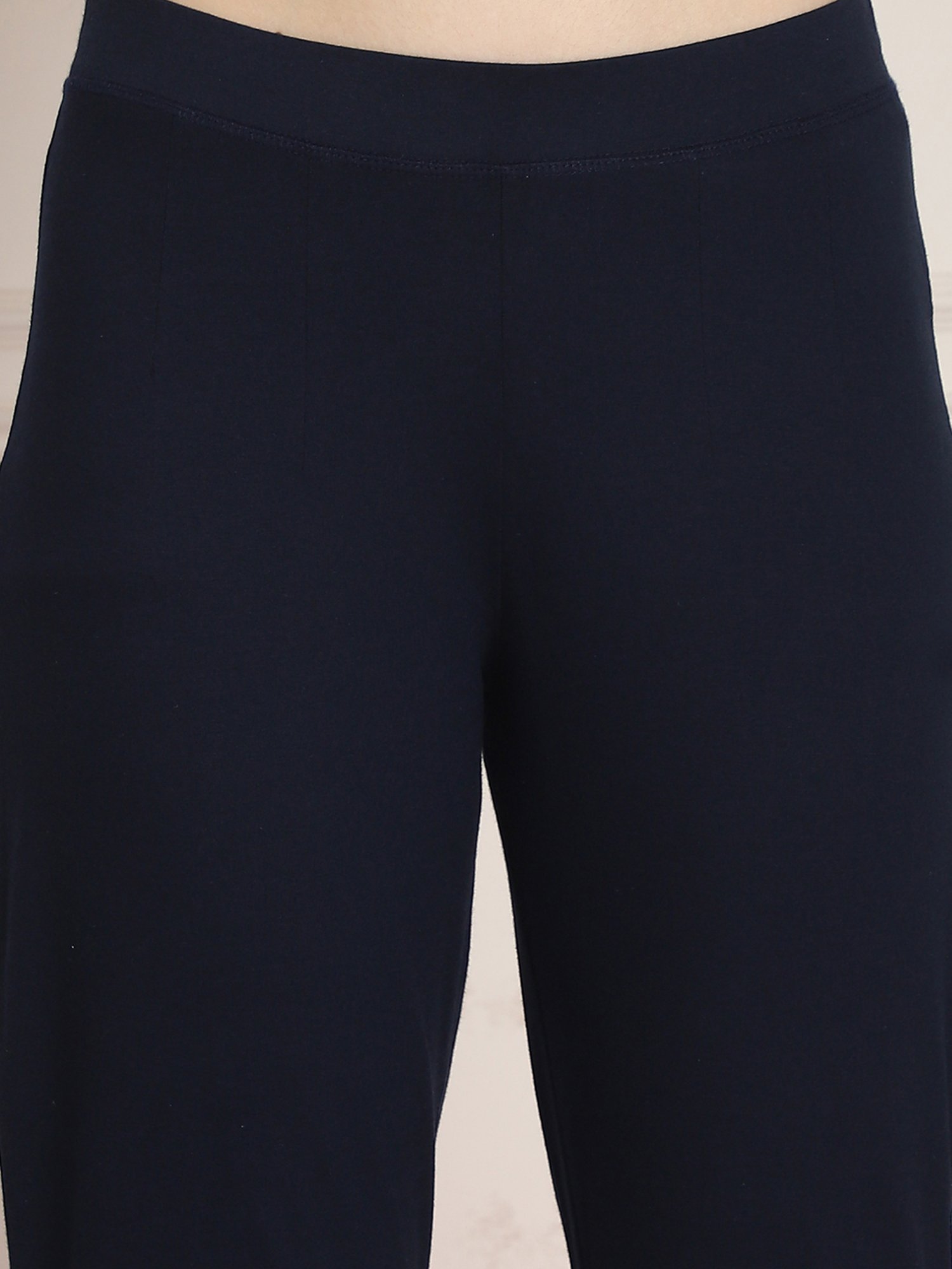 Kanvin Navy Cotton Printed Top Pyjamas Set