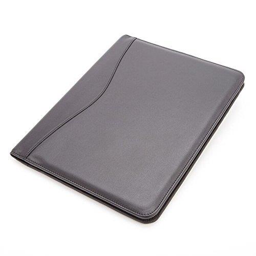 Royce Leather Executive Writing Padfolio Document Organizer - Matte black