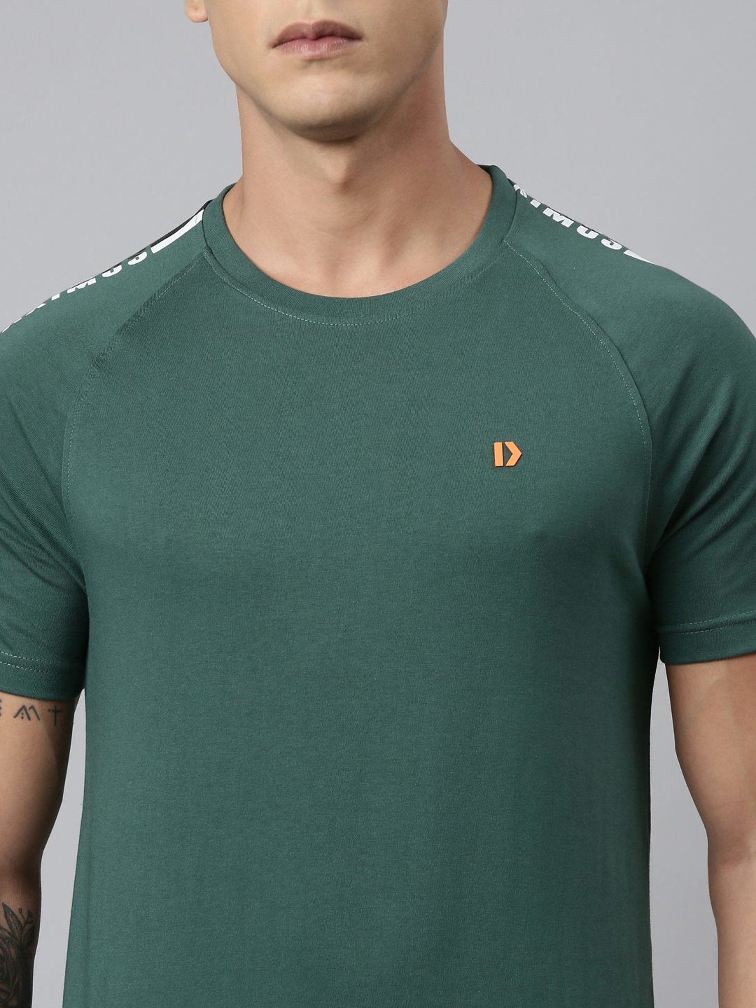 Dixcy Scott Maximus Green Cotton Regular Fit T-Shirt