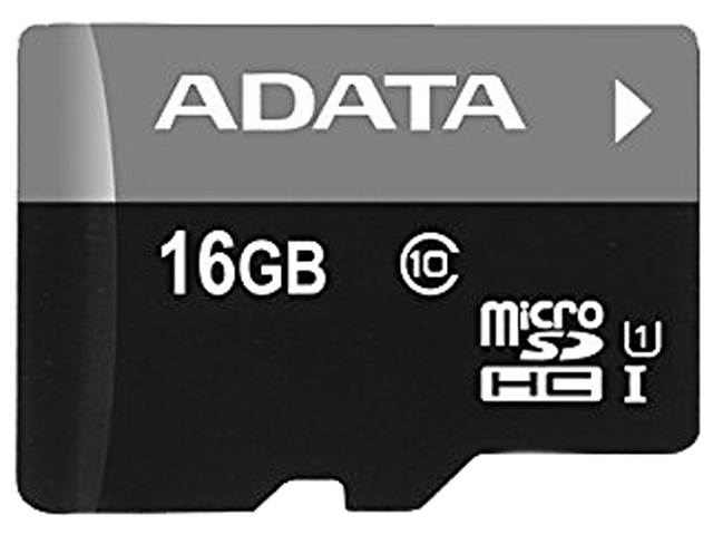 ADATA 16GB Premier microSDHC UHS-I / Class 10 Memory Card with SD Adapter, Speed Up to 50MB/s (AUSDH16GUICL10-RA1)
