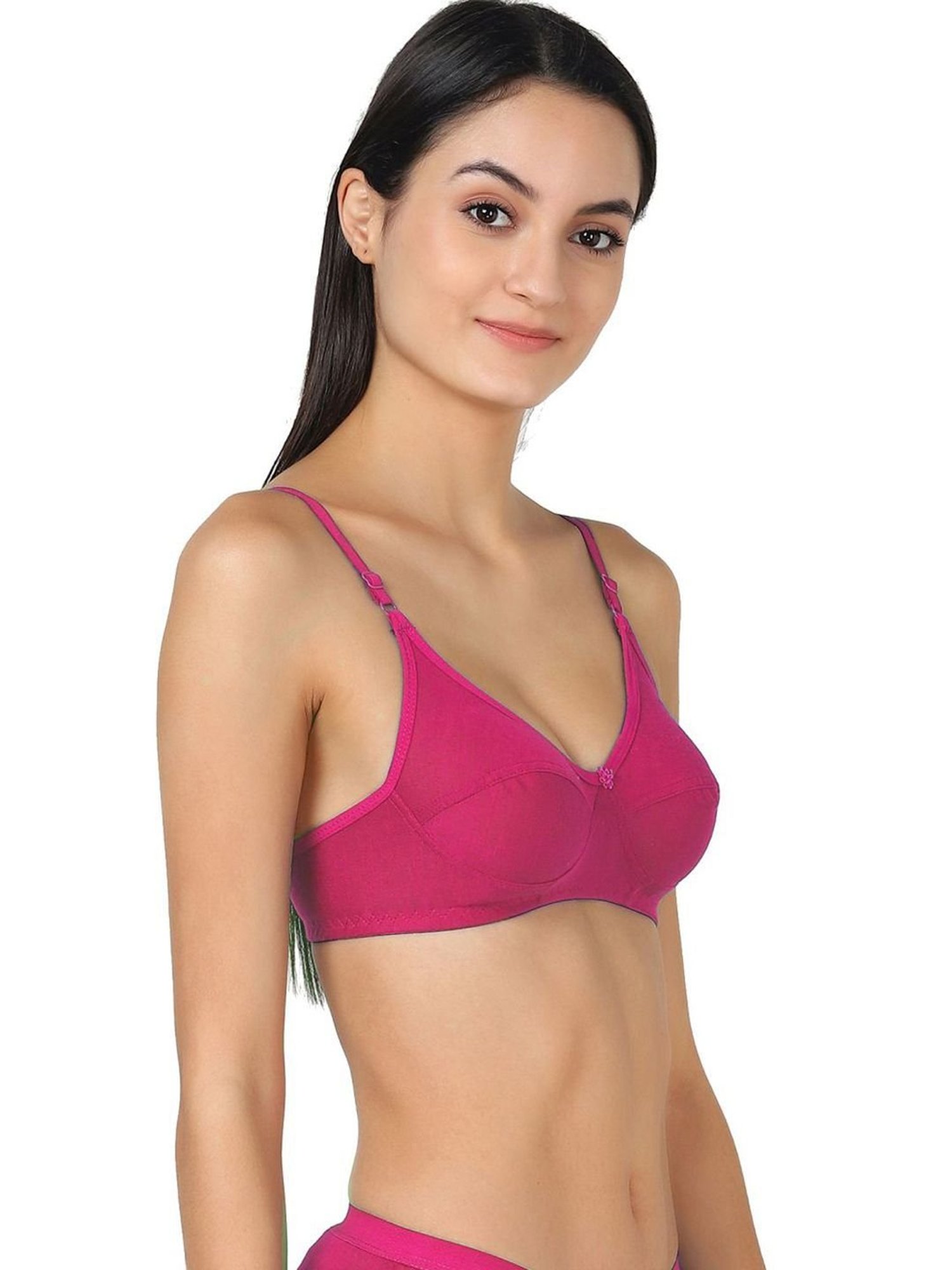 AROUSY Pink Cotton T-Shirt Bra