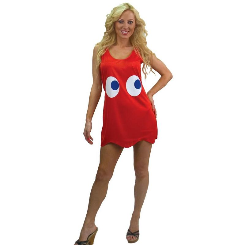 Seasonal Visions Pac-Man "Blinky" Red Deluxe Costume Tank Dress Adult/Teen Standard