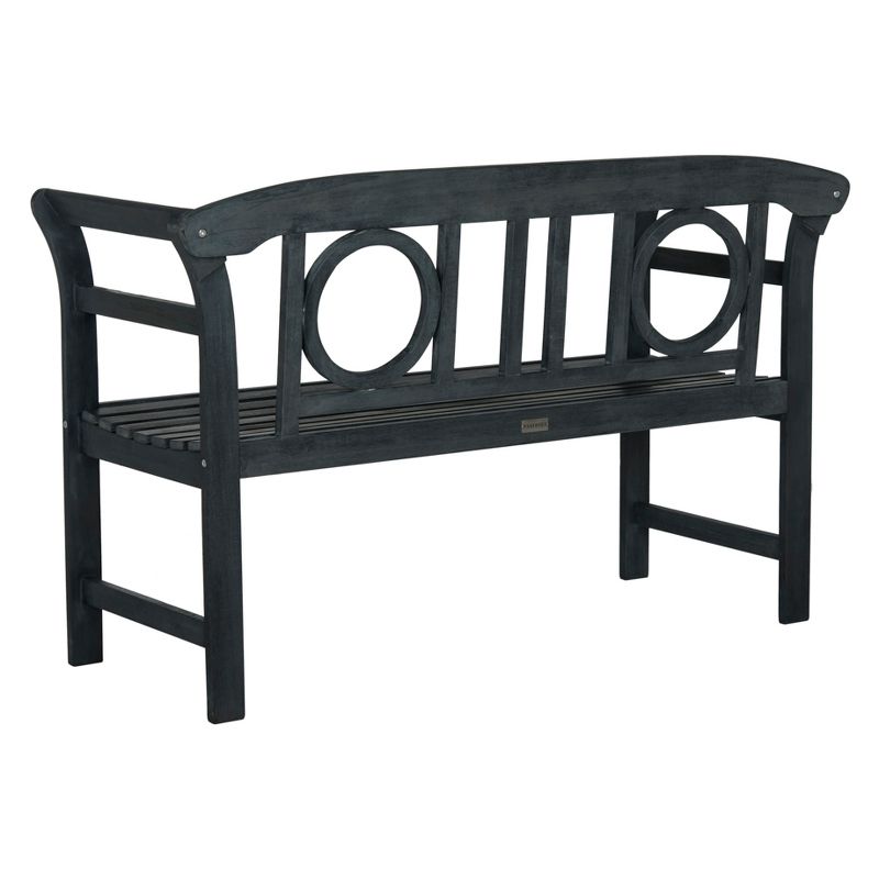 Wood Outdoor Bench in Natural Brown-Pemberly Row