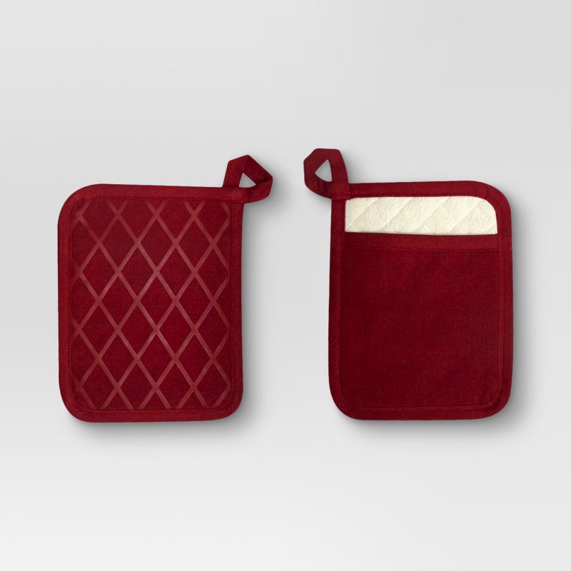 Cotton Chambray Oven Mitt Blue - Project 62™