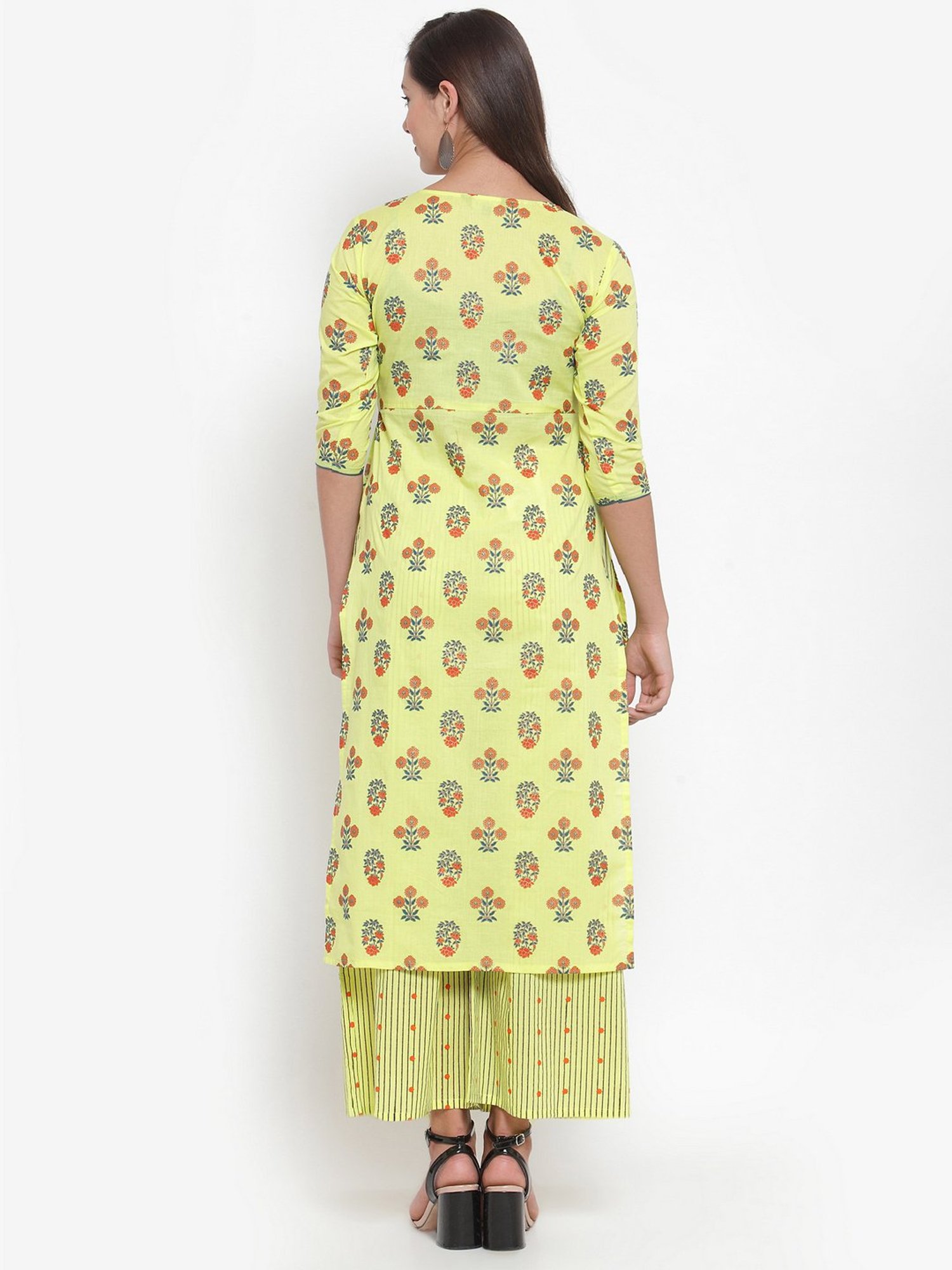 Fusion Beats Light Grey Embroidered A Line Kurta