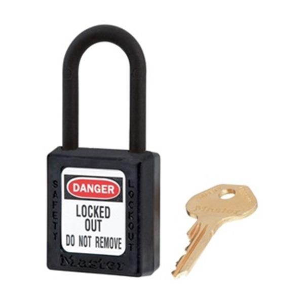Lockout Padlock, Keyed Alike, Black, 1/4 In., PK3