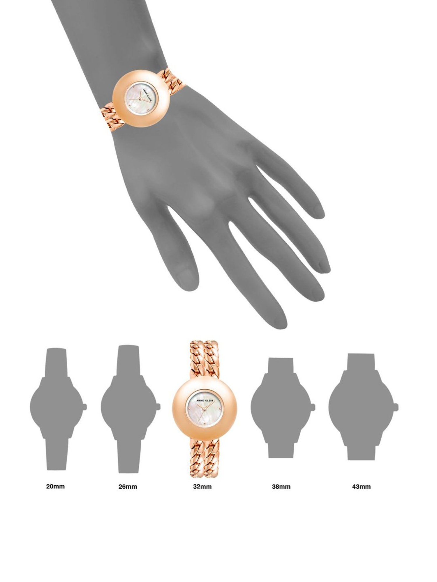 Anne Klein AK4100MPRGW Analog Watch for Women