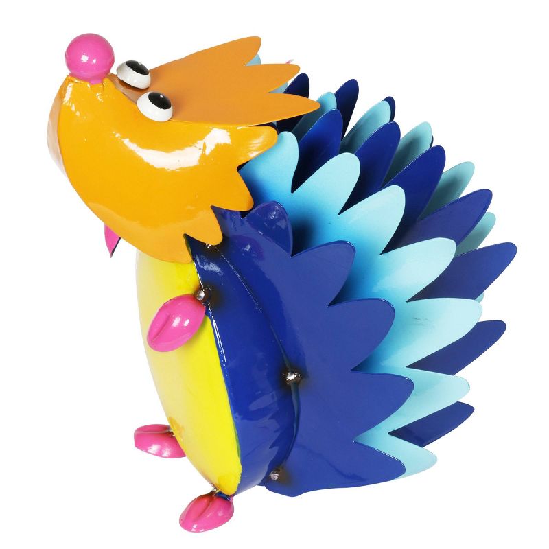 9.65" Metal Colorful Hedgehog - Exhart