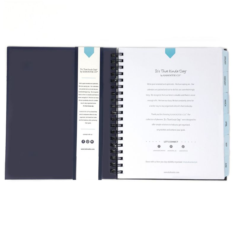 Undated Planner 8" X 10" Navy Stripes - Kahootie Co