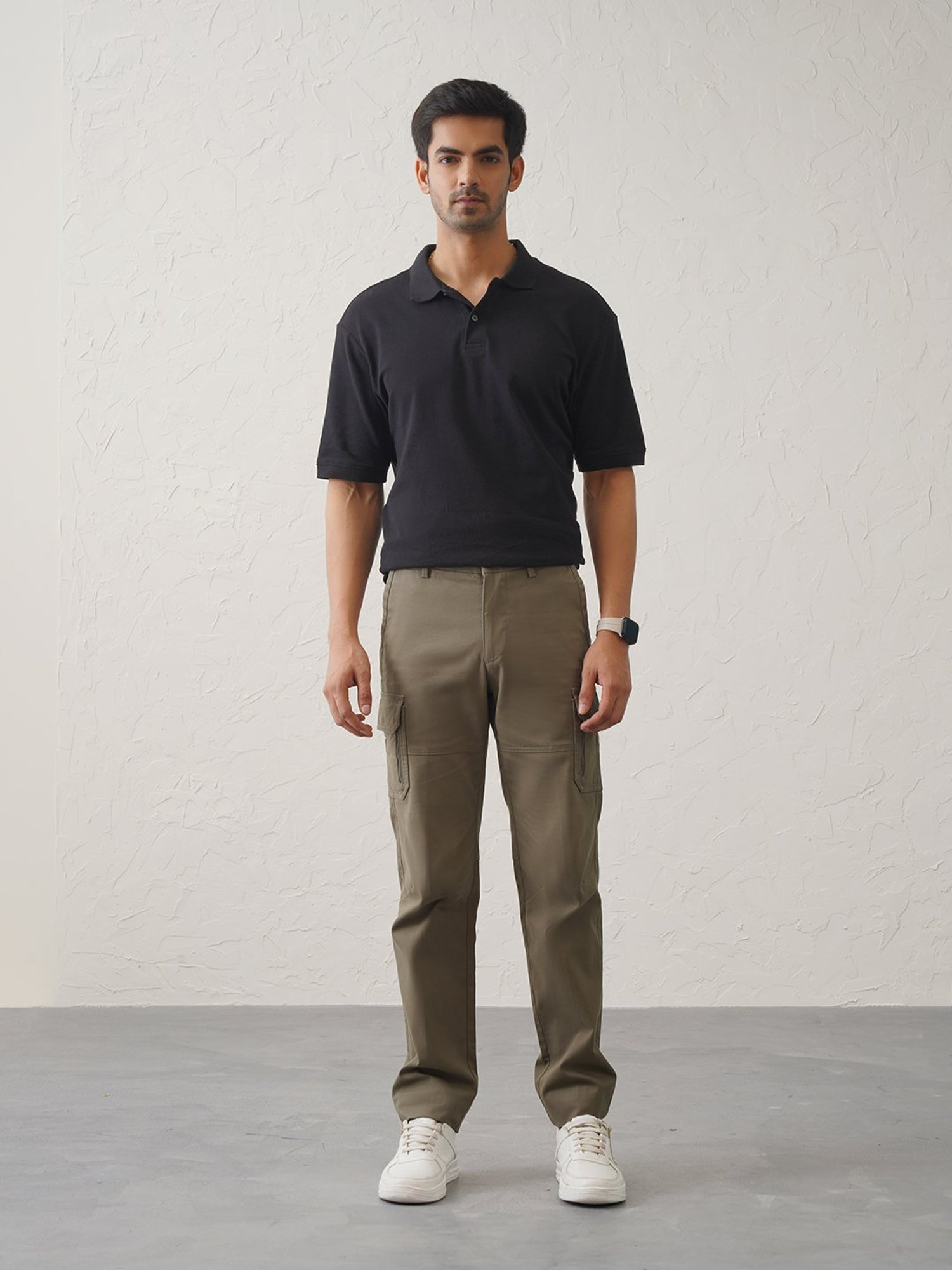 MinusOne Olive Regular Fit Cargos