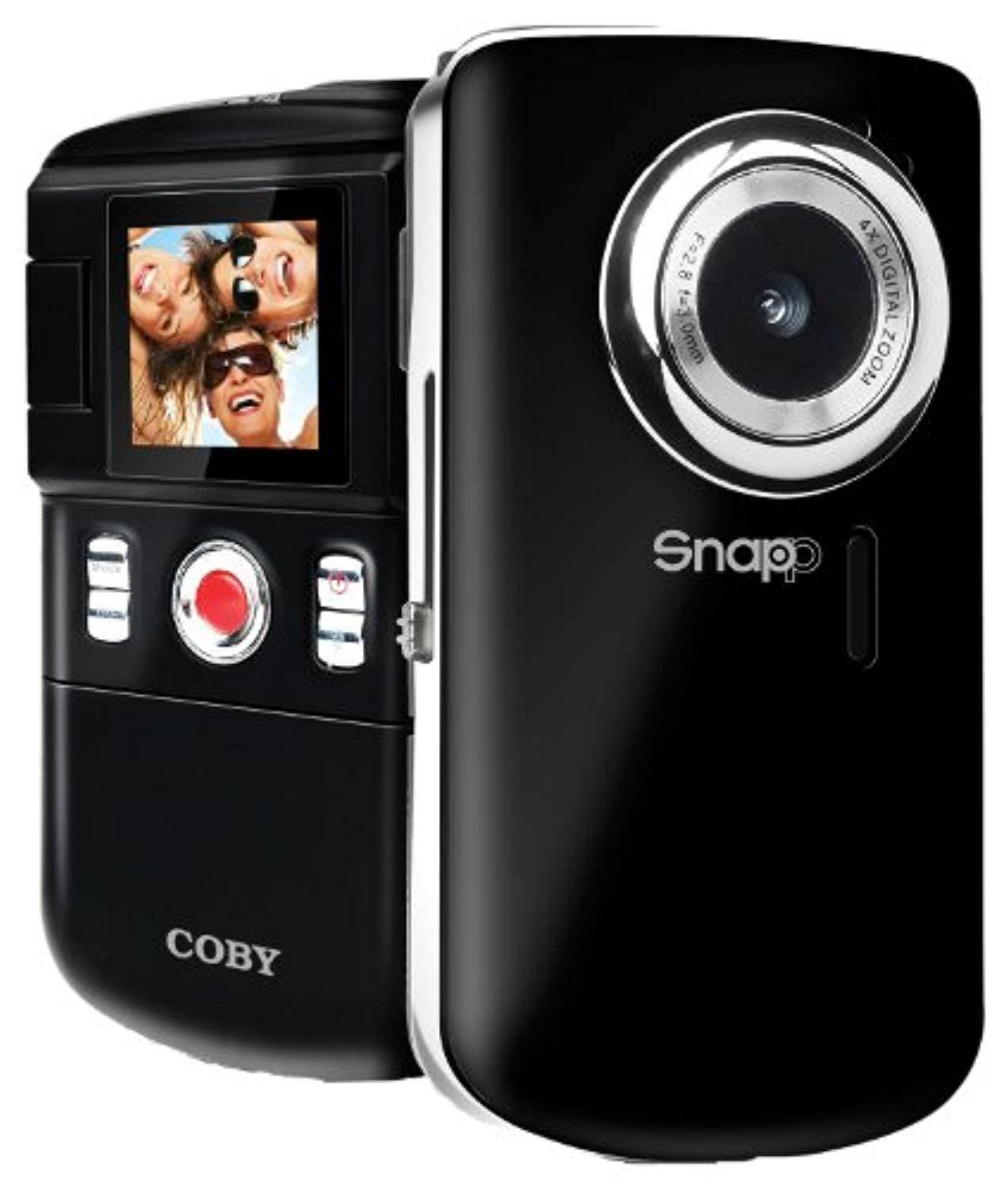 coby 1.44-inch tft lcd snapp mini camcorder/camera cam3001 (black)