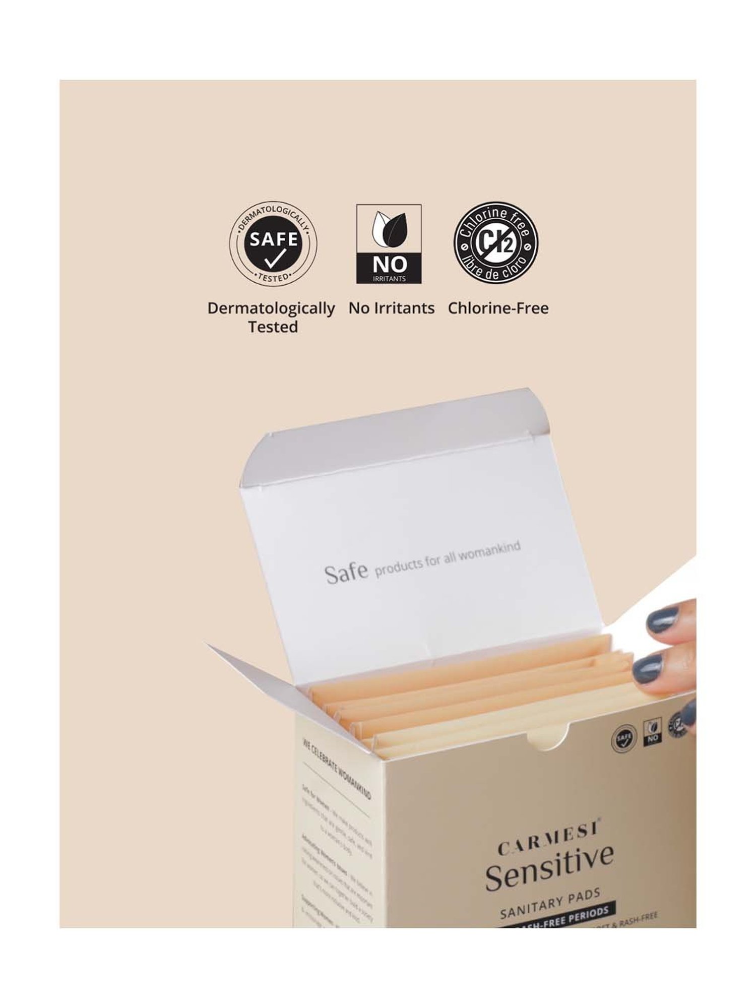 CARMESI Sensitive - 10 Pads - 10 Large