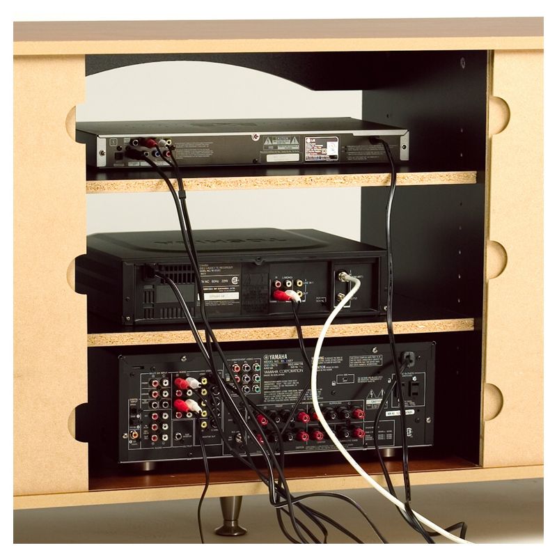 Premier TV Stand with Media Storage - Black - Prepac