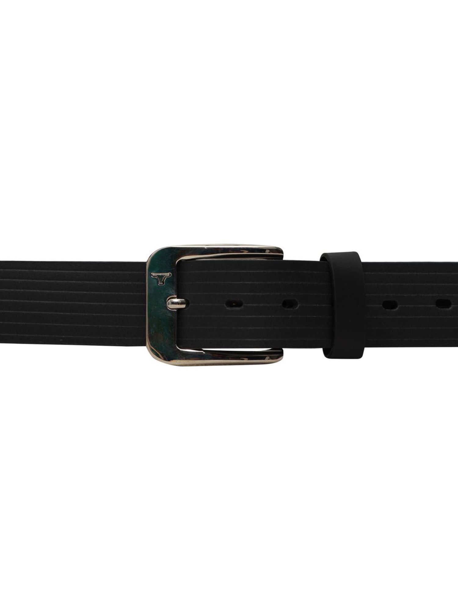 Bulchee Black Leather Textured Waist Belt
