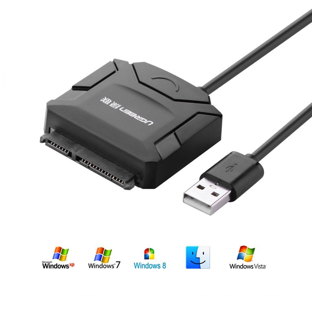 USB 2.0 to SATA Converter,USB 2.0 to Serial ATA 15+7 22P Adapter Converter Adapter Cable 5Gbps for 2.5/ 3.5 inch SATA HDD/SSD, BLU-RAY DVD, CD-ROM, DVD-ROM, CD-RW with 12V/2A Power Adapter 20215+20359