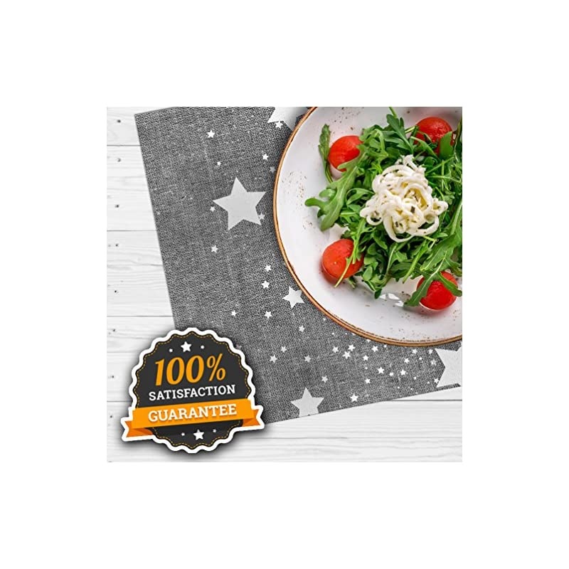 Decorative Trivet and Kitchen Table Runners Handles Heat Up to 300F, Anti Slip, Hand Washable, and Convenient for Hot Dishes and Pots,Hand Washable (Gray Trail Stars)