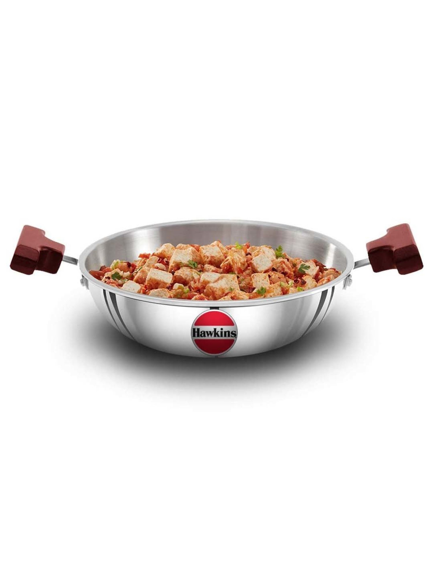 Hawkins Silver Stainless Steel 22.03 cm Gas & Induction Compatible Kadai (1.5 L)