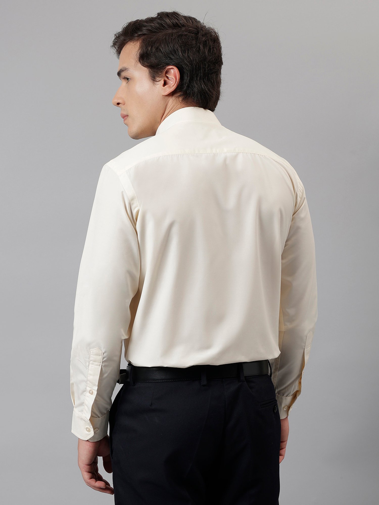 English Navy Off White Slim Fit Shirt