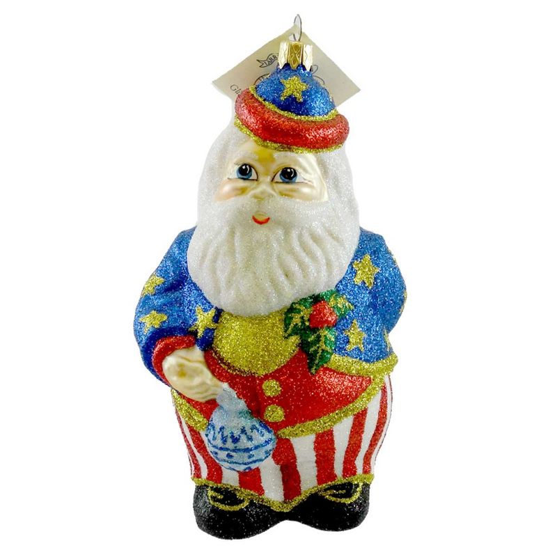 Larry Fraga Salute To America Ornament Santa Patriotic  -  Tree Ornaments