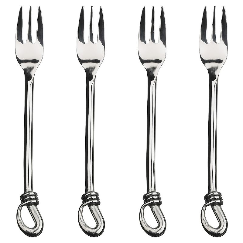 Gourmet Settings 4pc Twist Cocktail Fork Set