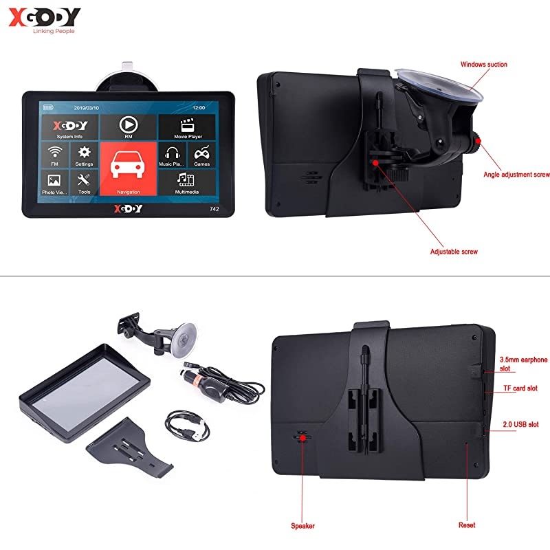 GPS Navigation for Car Truck GPS Navigation System 2021 Map 7 Inch Touchscreen Car GPS Navigator 8GB 256M with Voice Guidance and Speed Camera Warning Auto GPS with Lifetime Free Map Update