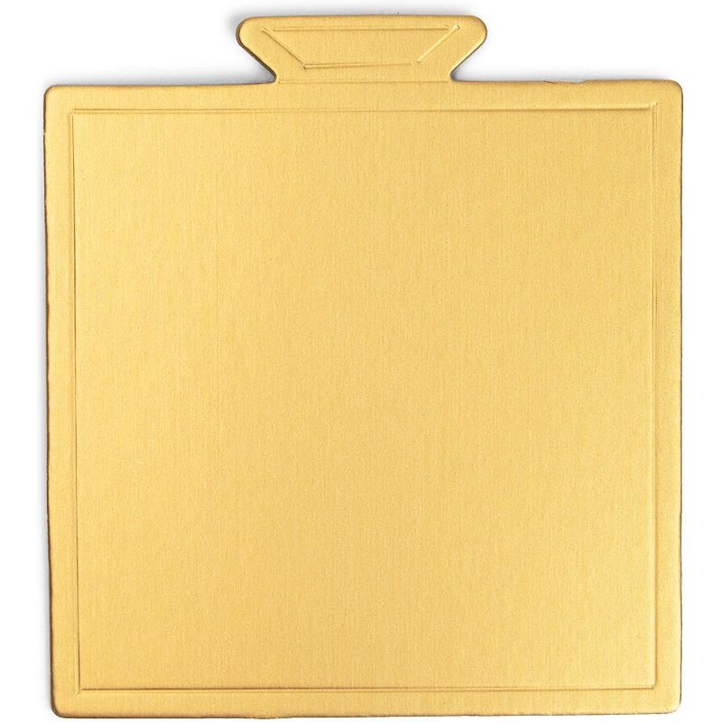 Sparkle and Bash 200 Pack Mini Gold Foil Cake Boards, Square Dessert Display (3.5 In)