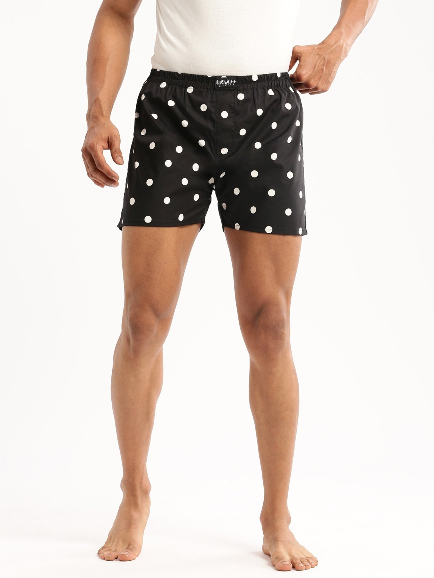 SHOWOFF Black Slim Fit Printed Boxers