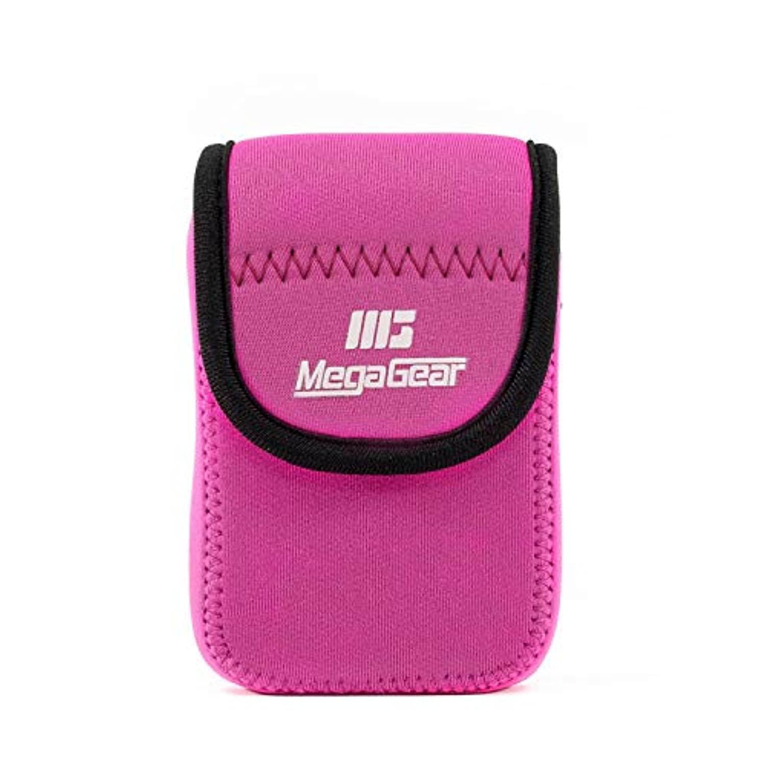Megagear Nikon coolpix W300, AW130, Ricoh Wg-30W, Wg-50 Ultra Light Neoprene camera case, with carabiner - Hot Pink - Mg1279