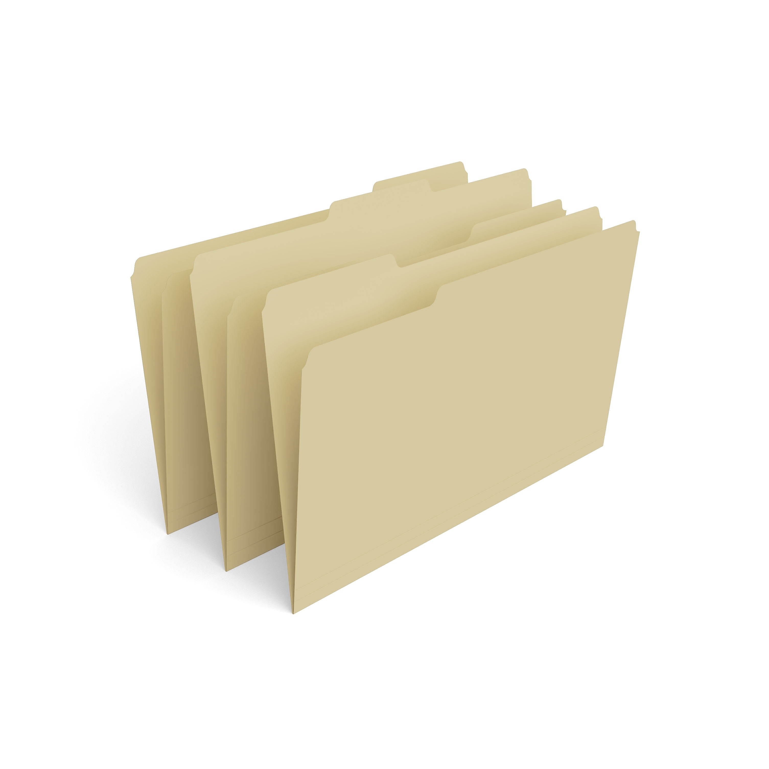 MyOfficeInnovations Heavyweight Manila File Folders 3 Tab Legal 50/Box 810353