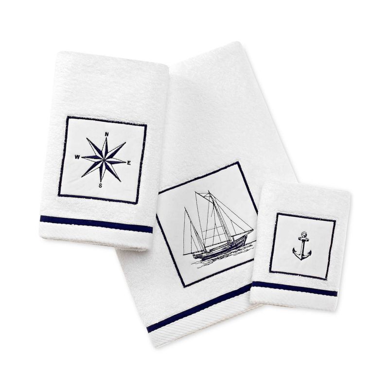 Cape Island Bath Towel Navy - City Scene