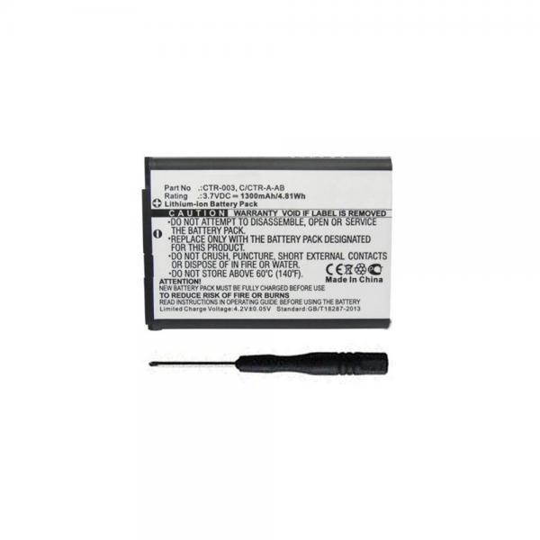 Replacement CTR-003 C/CTR-A-AB Battery for Nintendo 3DS N3DS CTR-001 MIN-CTR-001 Gaming Console with Installation Tool