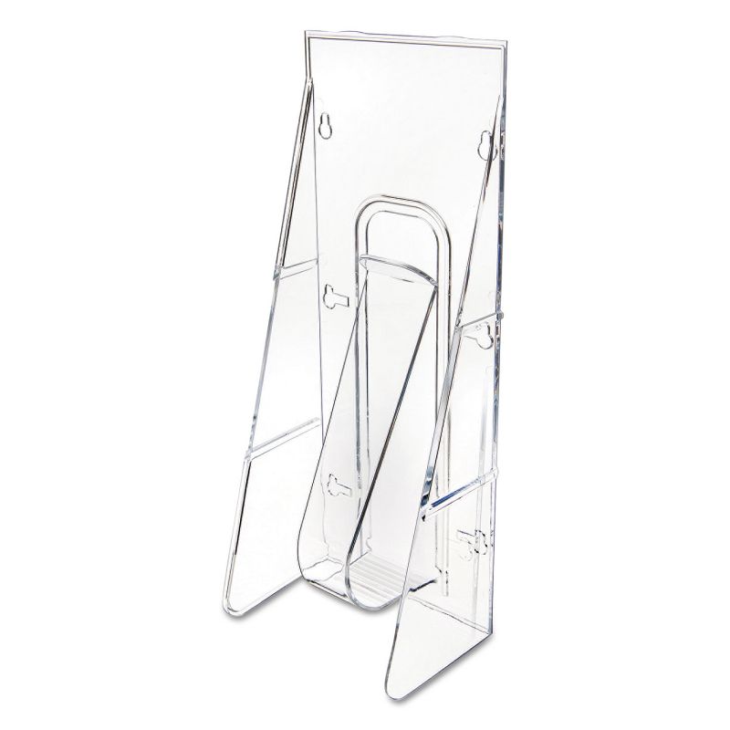Deflecto Stand Tall Literature Holder 4-9/16w x 2-3/4d x 11-3/4h Clear 55601