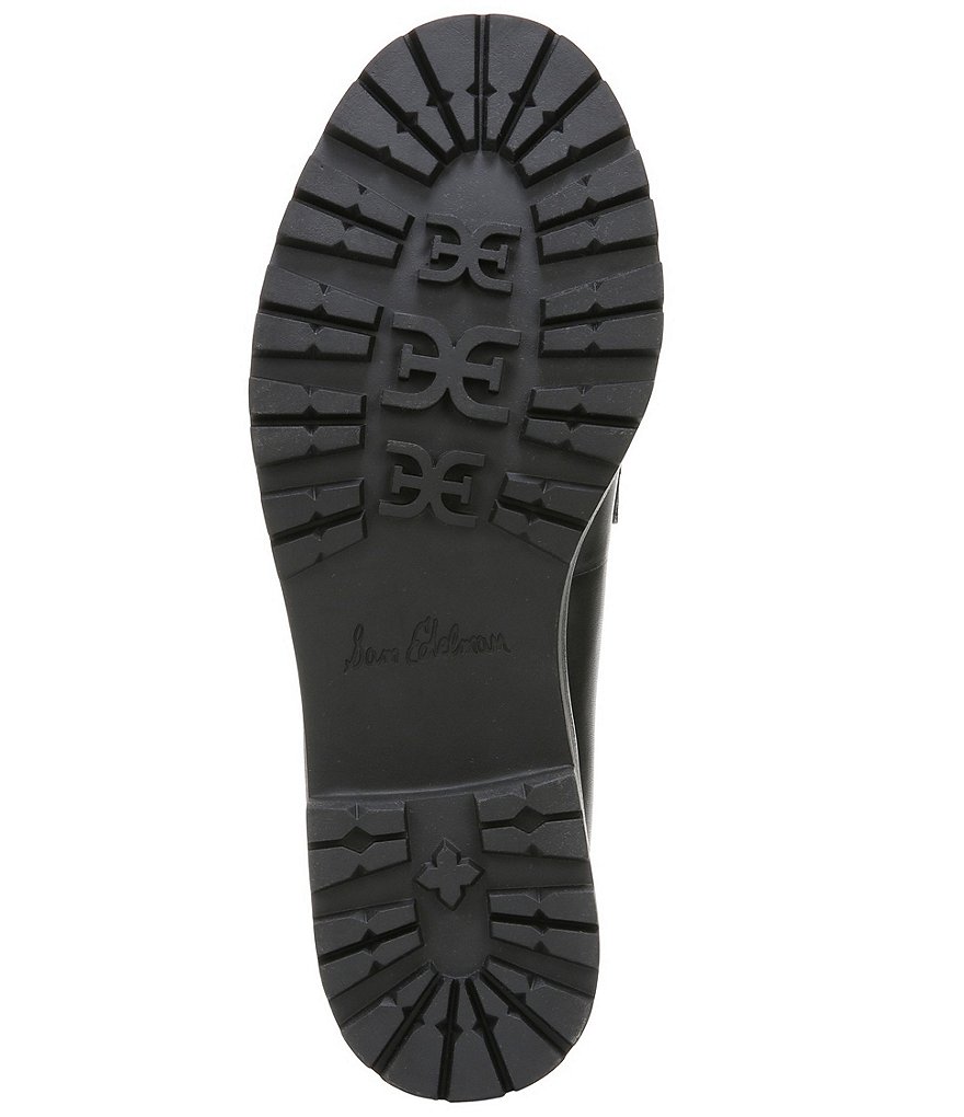 Sam Edelman Taelor Lug Sole Chain Detail Leather Loafers