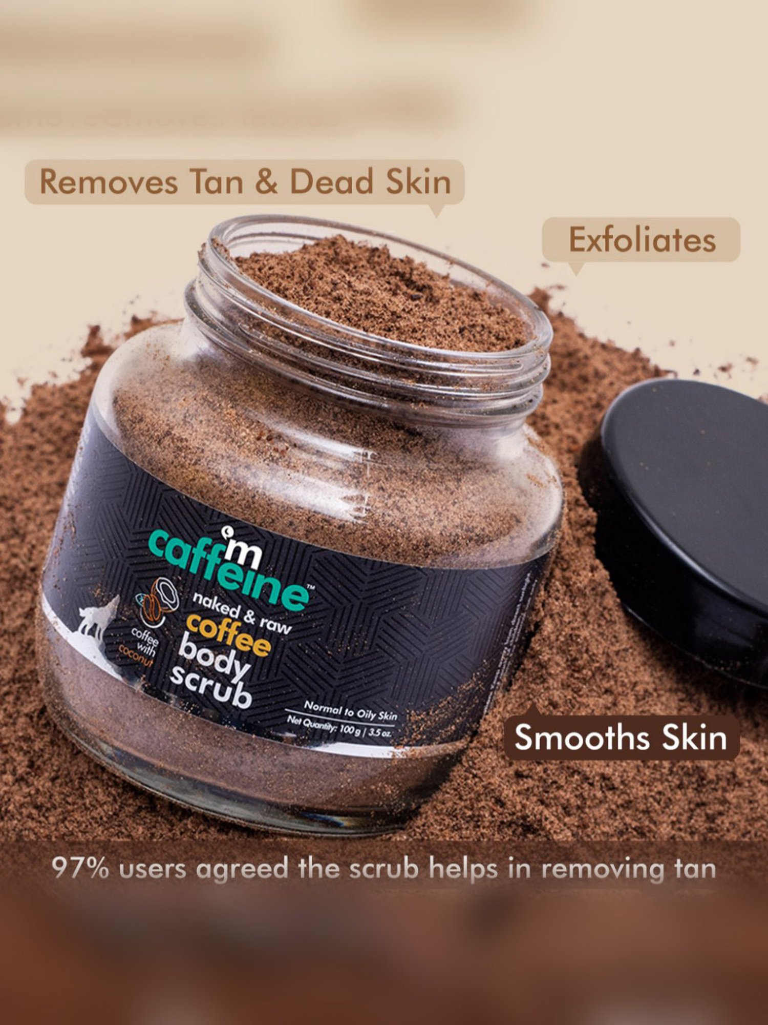 mCaffeine Coffee Face Moisturizer and Body Lotion for Complete Winter Care Combo