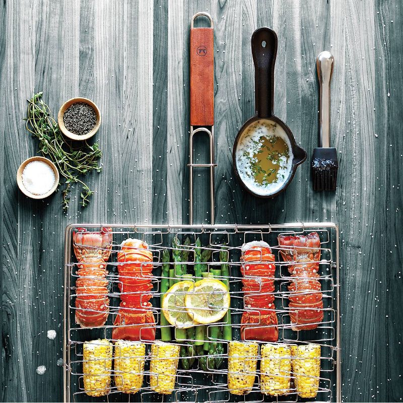 25" Rosewood Flex Grill Basket - Outset