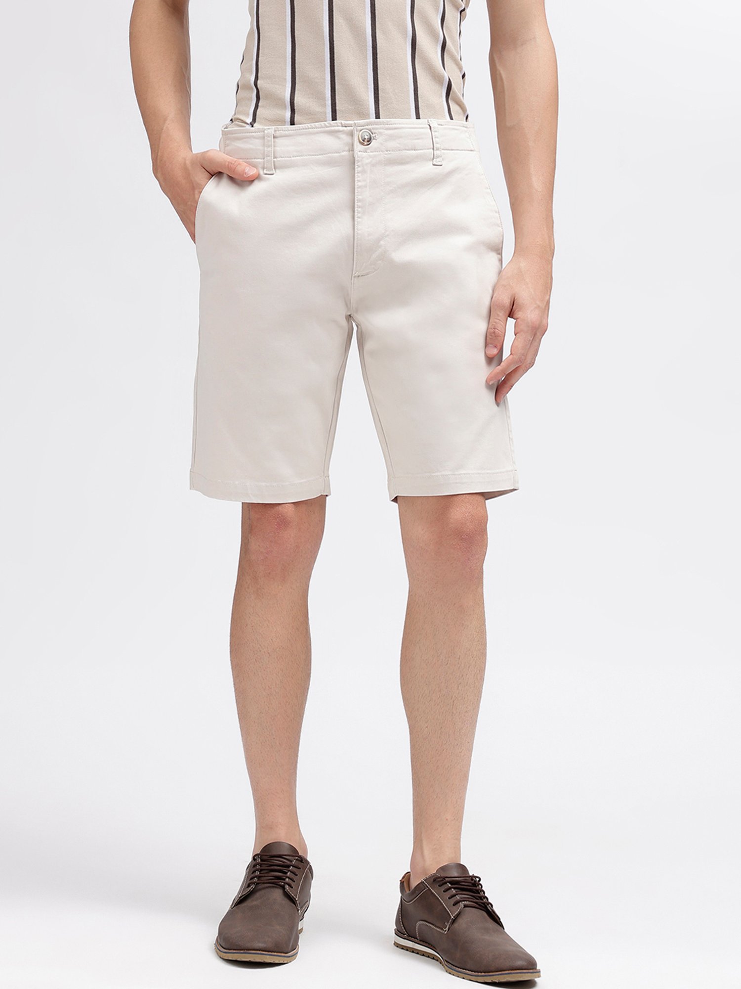 Bruun & Stengade Light Beige Regular Fit Shorts