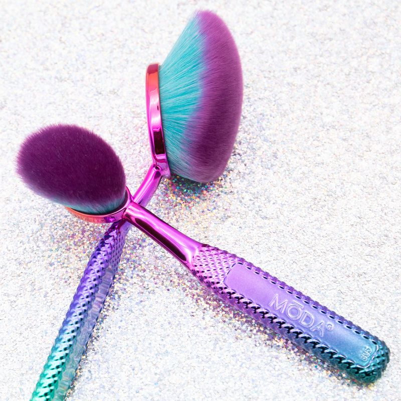 MODA Brush Prismatic 2pc Precision Powder Makeup Brush Set, Includes - Large Precision Powder and Small Precision Powder Brushes