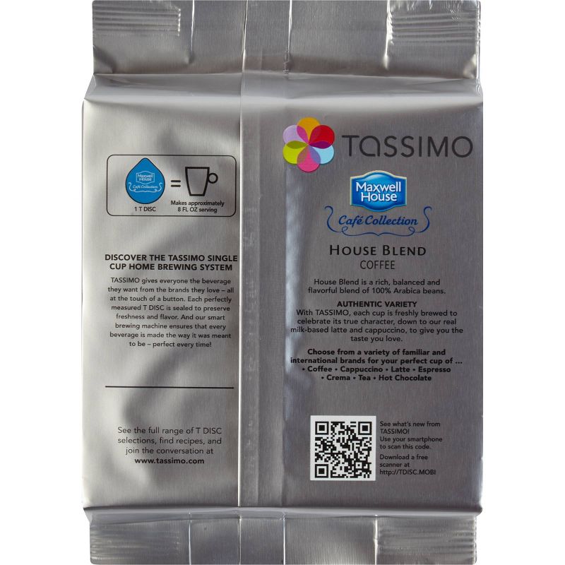 Tassimo Maxwell House Café Collection House Blend Medium Roast - T-Disc Coffee Pods - 16ct