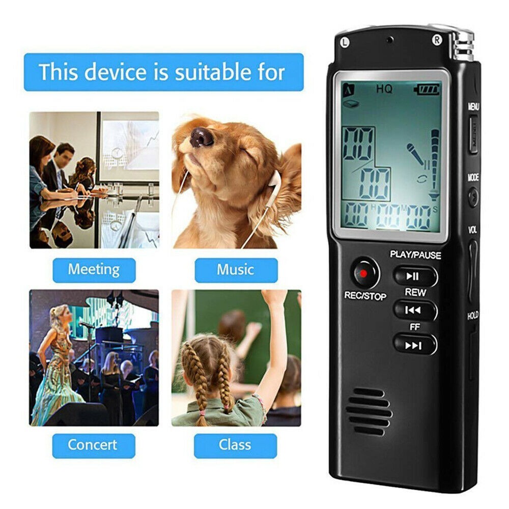 32G Voice Activated Mini Spy Digital Sound Audio Recorder Dictaphone MP3 Player(SD Card Not Included)